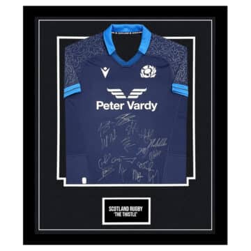 Signed Scotland Rugby 'The Thistle' Framed Shirt - Squad Autograph