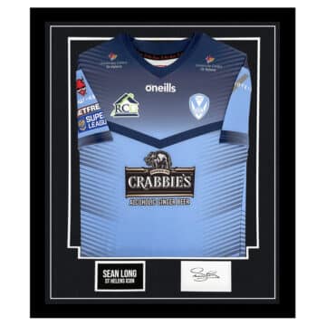 Signed Sean Long Framed Display - St Helens Icon Shirt