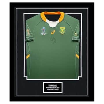 Signed Siya Kolisi Framed Shirt - RWC 2019 Springboks Captain