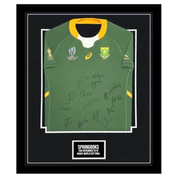 Signed Springboks Framed Shirt - Rugby World Cup Final 2019