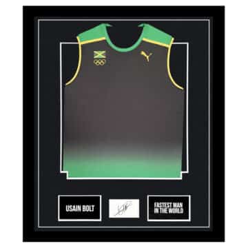 Signed Usain Bolt Framed Display Shirt - Fastest Man In The World