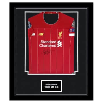 Signed Virgil Van Dijk Framed Shirt – Liverpool Football Club Icon