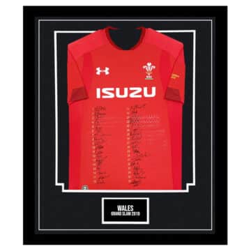 Signed Wales Framed Shirt - Grand Slam 2019