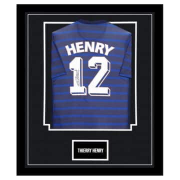 Thierry Henry Signed Framed Shirt - France Icon Autograph