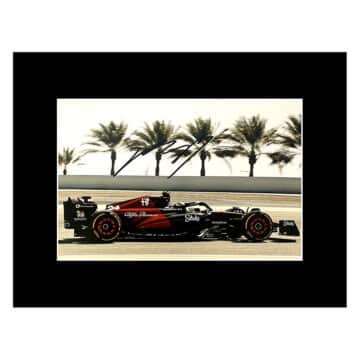 Zhou Guanyu Signed Photo Display - 16x12 Formula 1 Icon