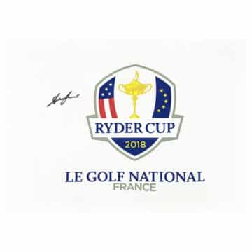 Alex Noren Signed Pin Flag - Ryder Cup Winner 2018