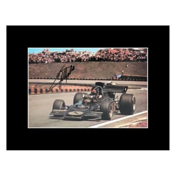 Emerson Fittipaldi Signed Photo Display - 16x12 Formula 1 Icon Autograph