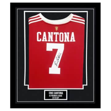 Eric Cantona Signed Framed Shirt - Manchester United Honours