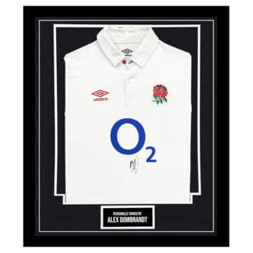 Framed Alex Dombrandt Signed Shirt - England Rugby Icon