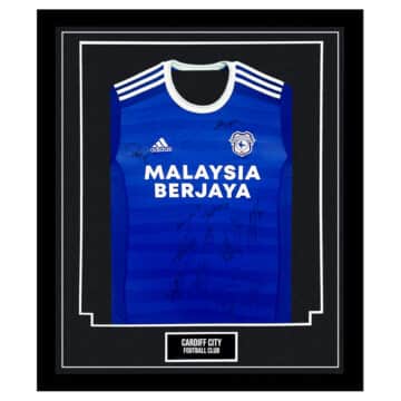 Framed Cardiff City Football Club Signed Shirt - Squad Autograph