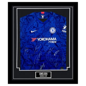 Framed Chelsea FC Signed Shirt - Premier League Squad 201920