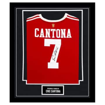 Framed Eric Cantona Signed Shirt - Manchester United Autograph