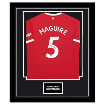 Framed Harry Maguire Signed Shirt - Manchester United Autograph