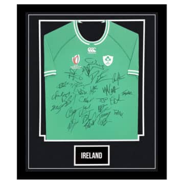 Framed Ireland Signed Shirt - RWC 2023 Squad Autograph