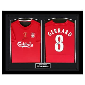 Framed Steven Gerrard Signed Shirts - Liverpool FC Autograph