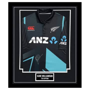 Kane Williamson Signed Framed Shirt - New Zealand Icon Autograph