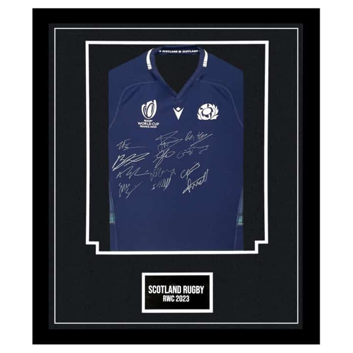 Scotland Rugby Signed Framed Shirt - RWC 2023 Autograph