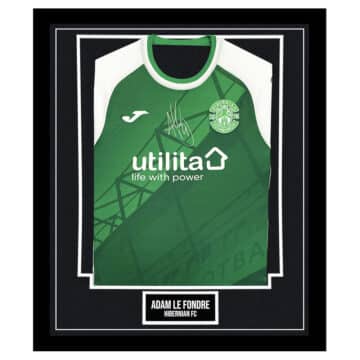 Signed Adam Le Fondre Framed Shirt - Hibernian FC Icon