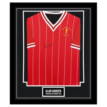 Signed Alan Hansen Framed Shirt - European Cup Winner 1984