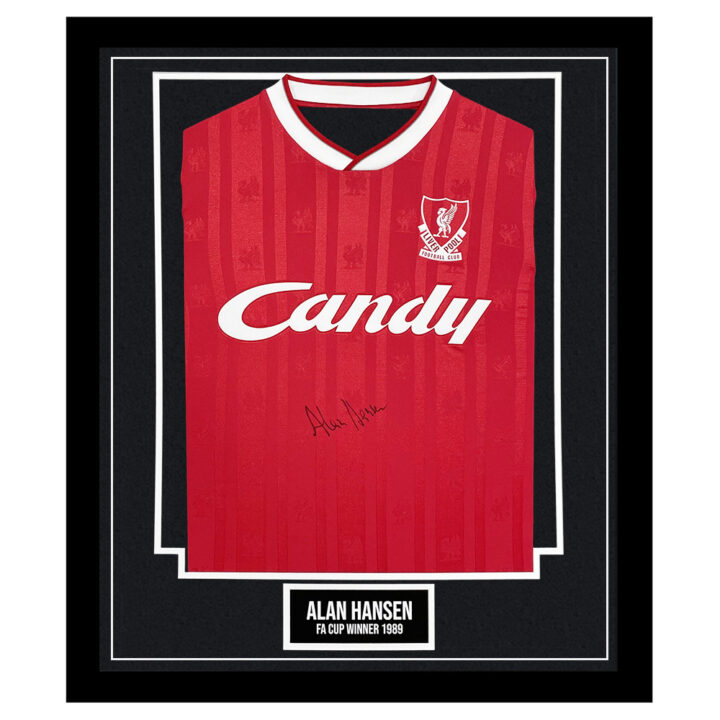 Signed Alan Hansen Framed Shirt - FA Cup Final Winner 1989