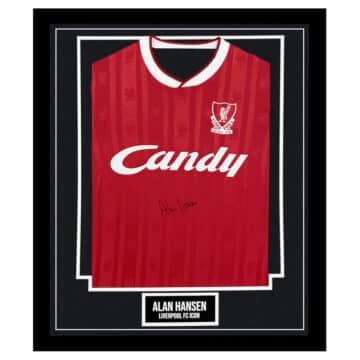 Signed Alan Hansen Framed Shirt - Liverpool FC Icon