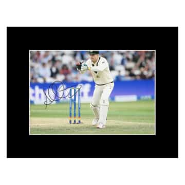 Signed Alex Carey Photo Display 16x12 - Australia Cricket Icon