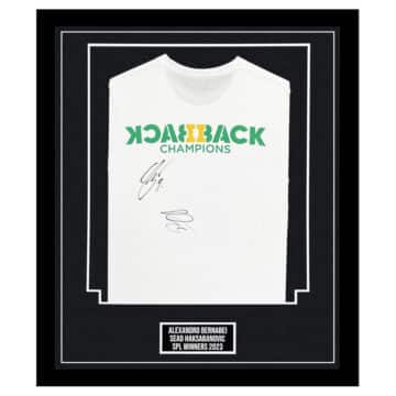 Signed Alexandro Bernabei & Sead Haksabanovic Framed Shirt - SPL Winners 2023