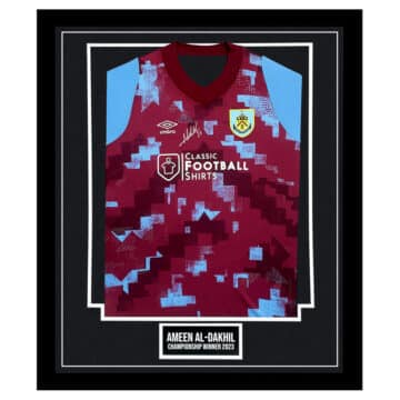 Signed Ameen Al-Dakhil Framed Burnley Shirt - Championship Winner 2023