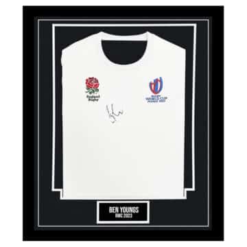 Signed Ben Youngs Framed England Shirt - RWC 2023 Icon