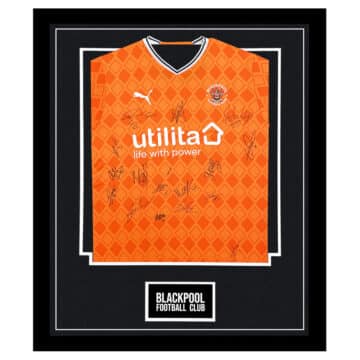 Signed Blackpool Football Club Framed Shirt - Championship Squad 2023