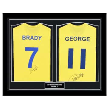 Signed Brady & George Framed Duo Shirts - Arsenal FC Icons