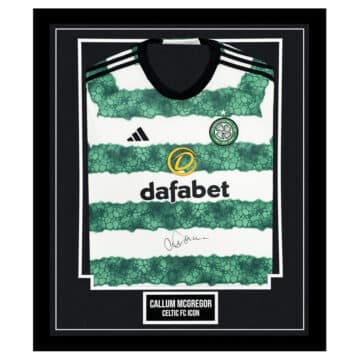 Signed Callum McGregor Framed Celtic Shirt - Scottish Premiership 2024