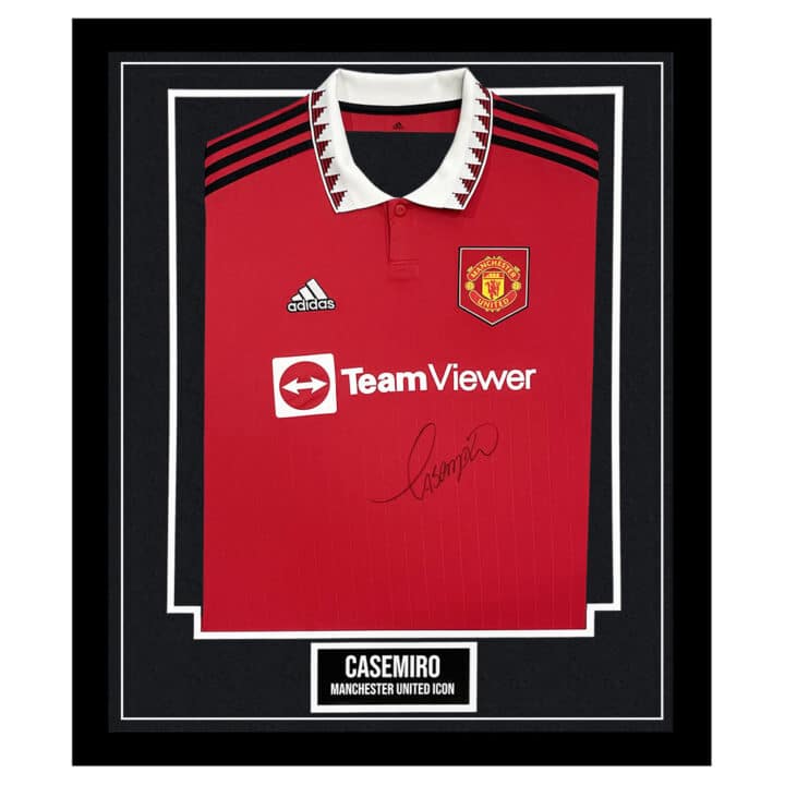 Signed Casemiro Framed Shirt - Manchester United Icon