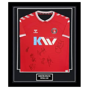 Signed Charlton Athletic FC Framed Shirt - League One Squad 2021