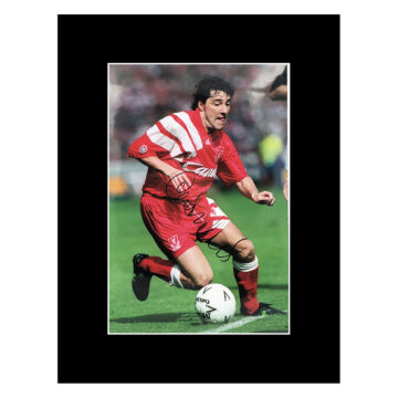 Signed Dean Saunders Photo Display 16x12 - Liverpool FC Icon