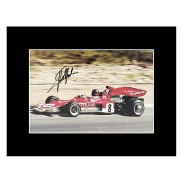 Signed Emerson Fittipaldi Photo Display - 16x12 F1 Icon Autograph