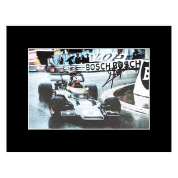 Signed Emerson Fittipaldi Photo Display - 16x12 Formula One Icon Autograph