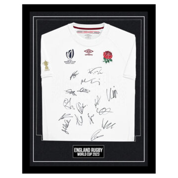 Signed England Rugby Framed Shirt - World Cup 2023