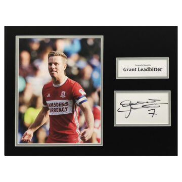 Signed Grant Leadbitter Photo Display - 16x12 Middlesbrough Icon