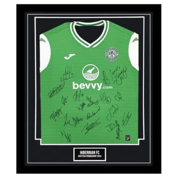 Signed Hibernian FC Framed Shirt - Scottish Premiership 2024