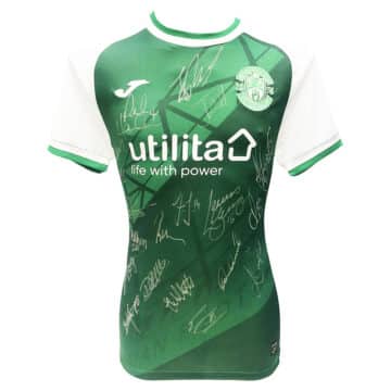 Signed Hibernian FC Shirt - Premiership Squad Autograph