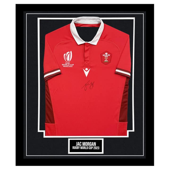 Signed Jac Morgan Framed Shirt - Rugby World Cup 2023