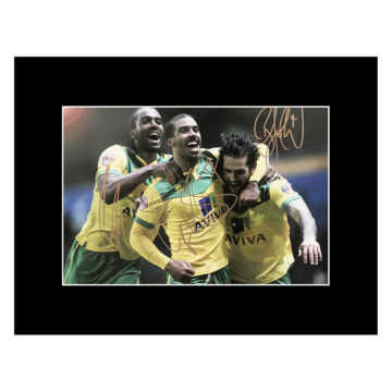 Signed Jerome, Johnson & Grabban Photo Display - 16x12 Norwich City Icons