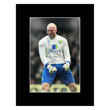 Signed John Ruddy Photo Display - 16x12 Norwich City Icon