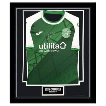 Signed Josh Campbell Framed Shirt - Hibernian FC Icon