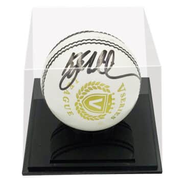 Signed Kane Williamson Framed Cricket Ball - New Zealand Captain