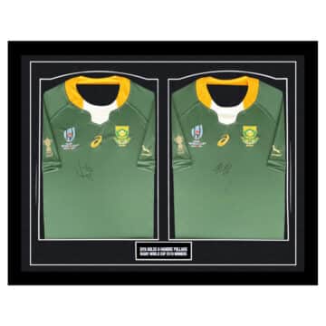 Signed Kolisi & Pollard Framed Shirts - Rugby World Cup Winners 2019