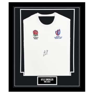 Signed Kyle Sinckler Framed England Shirt - RWC 2023 Icon