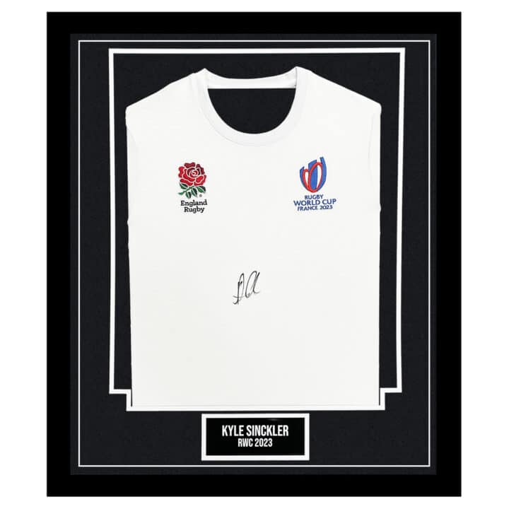 Signed Kyle Sinckler Framed England Shirt - RWC 2023 Icon