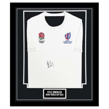 Signed Kyle Sinckler Framed England Shirt - Rugby World Cup 2023